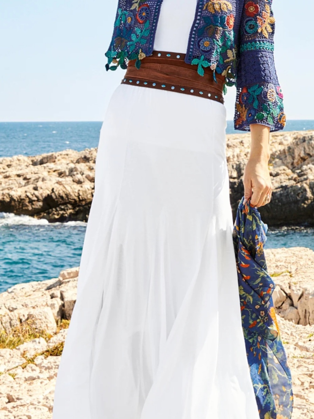 Peruvian Connection White Skirt